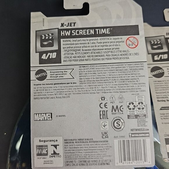 Four Hot Wheels Diecast Screen Time K.I.T.T. Disney Steamboat X-Jet XMen Charger - Picture 8 of 10